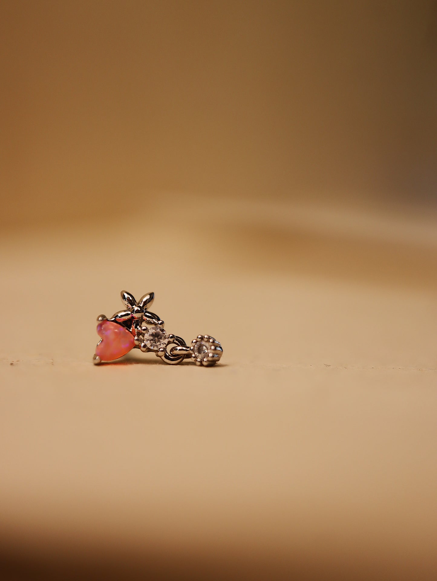 Heart drop surgical steel piercing
