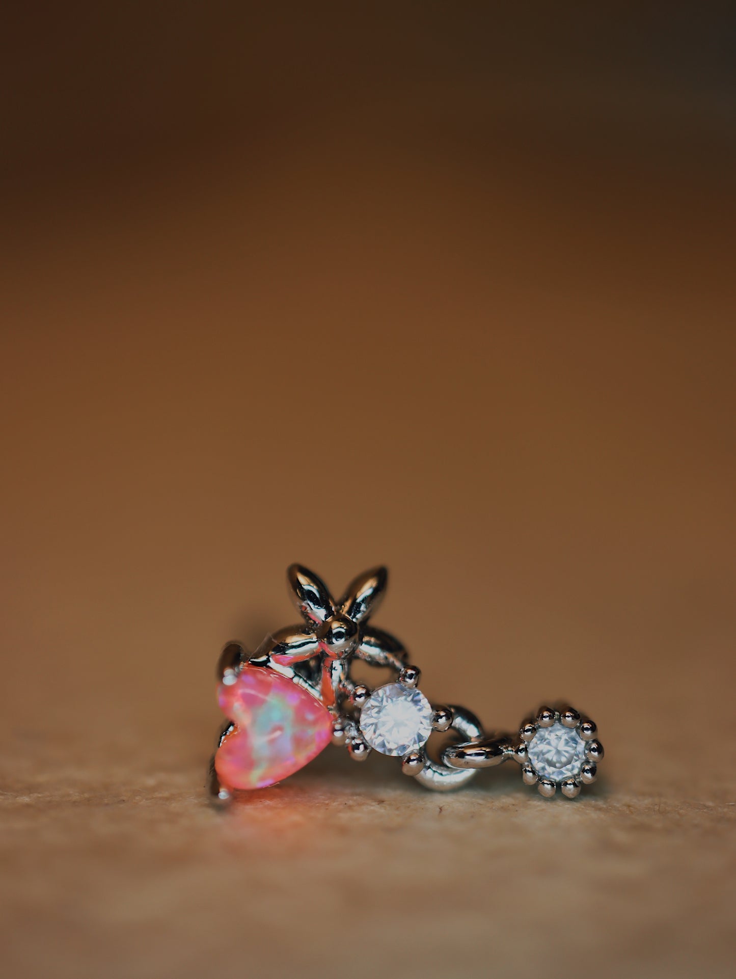 Heart drop surgical steel piercing