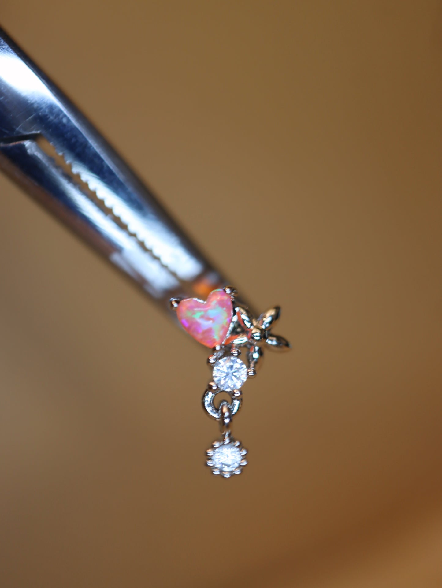 Heart drop surgical steel piercing