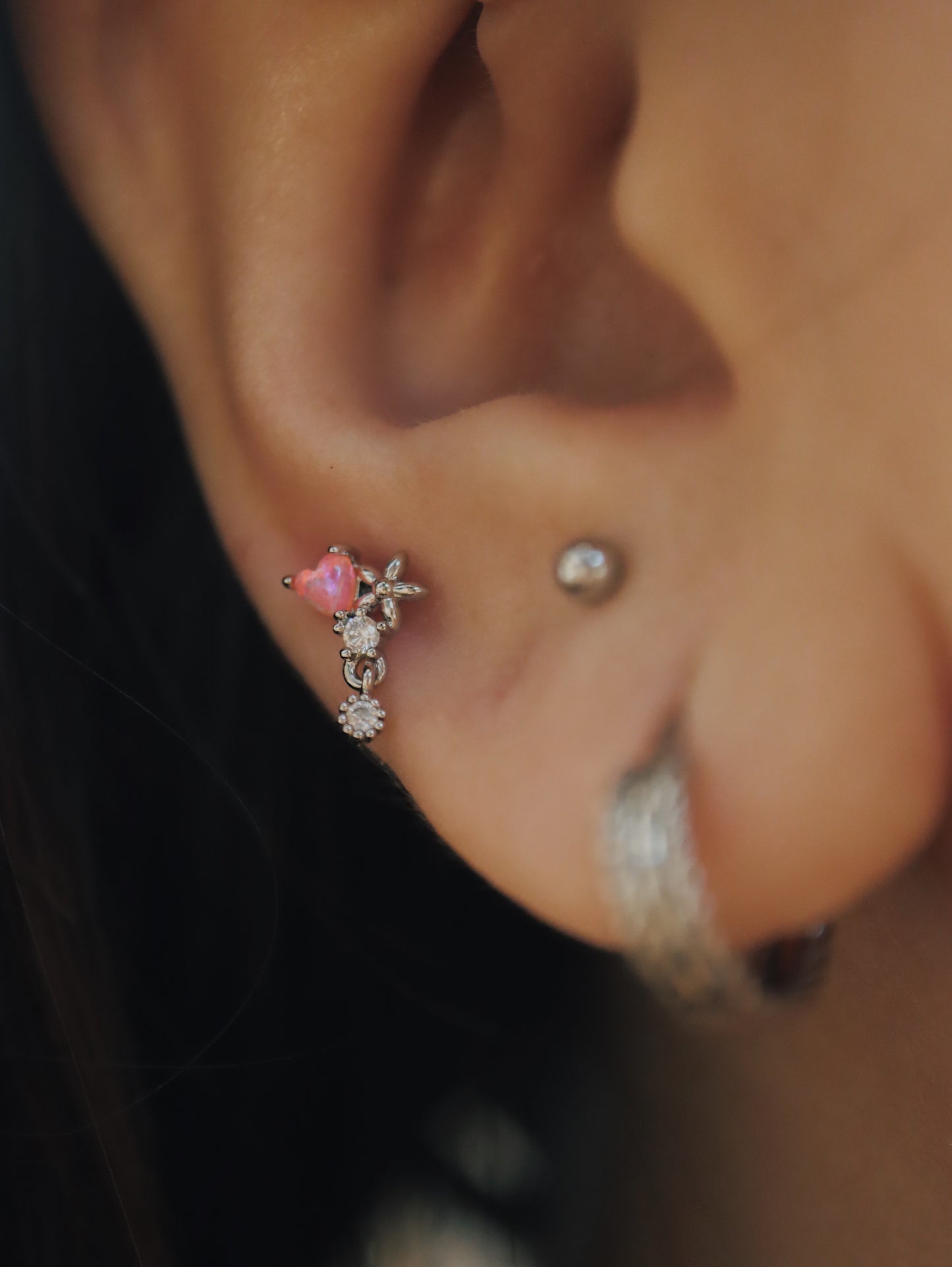 Heart drop surgical steel piercing