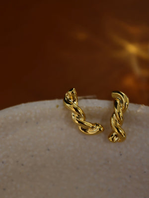 Twisted straight knot earrings