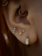 Triple cz stud 925 silver piercing