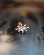 Marquise Halo Stud Surgical Steel Piercing (1pc)