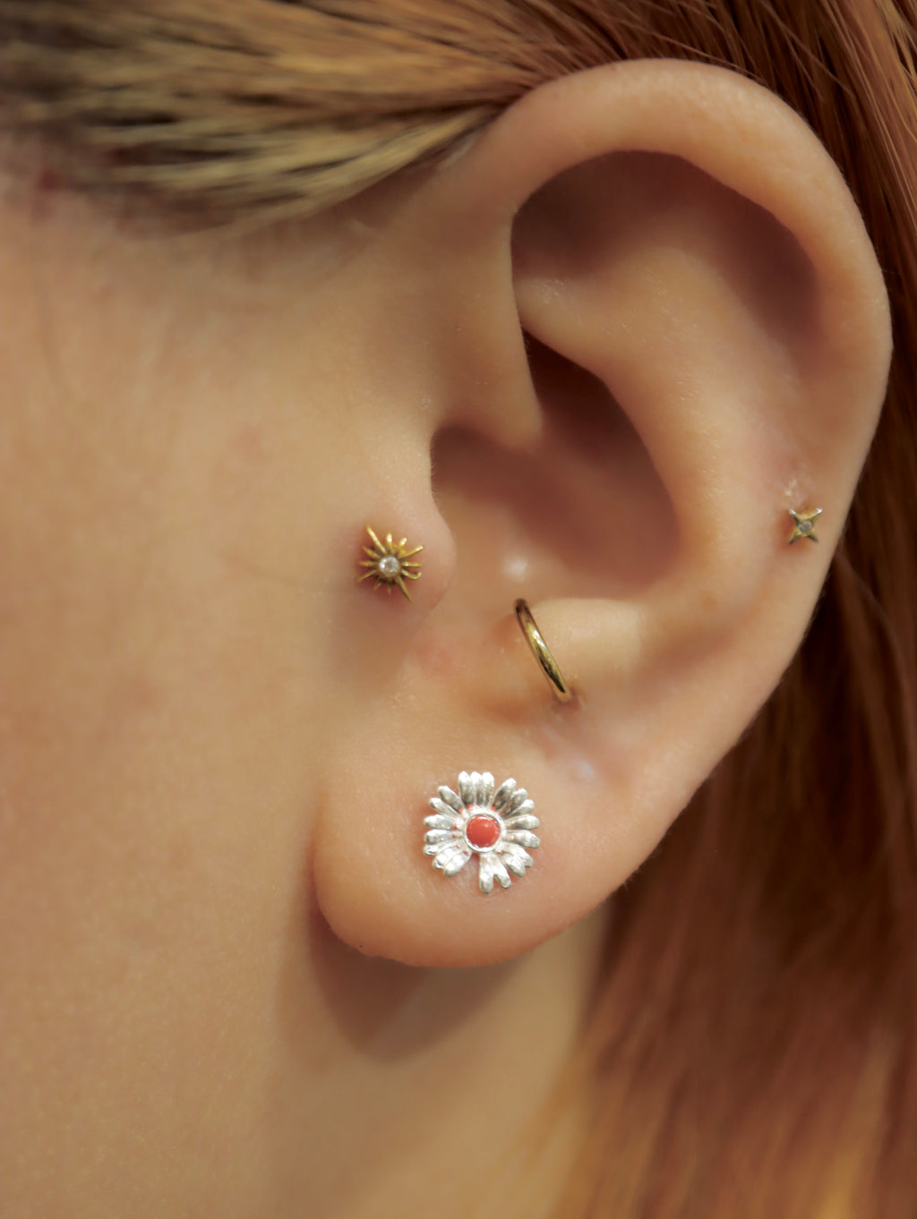 Daisy 925 silver earrings