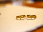 Cross Hinged Hoop Stainless Steel Earrings