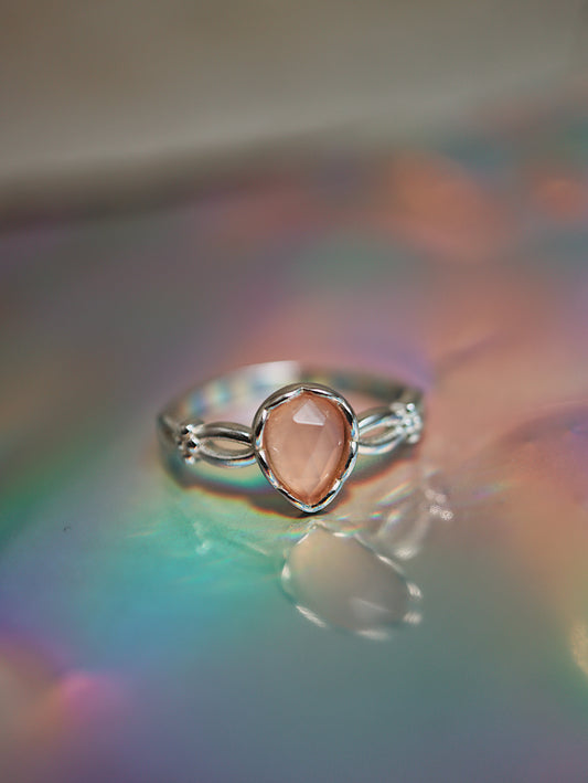 Pink chalcedony silver925 ring