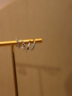Double loop silver925 earrings