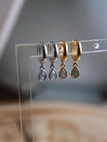 Drop teardrop cz S925 earrings