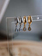 Drop teardrop cz S925 earrings