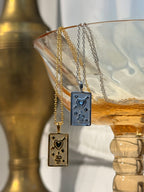 Heart & Snake Rectangular Coin Necklace
