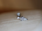 Titanium G23 Kite & Round Accent Stud Piercing (1pc)