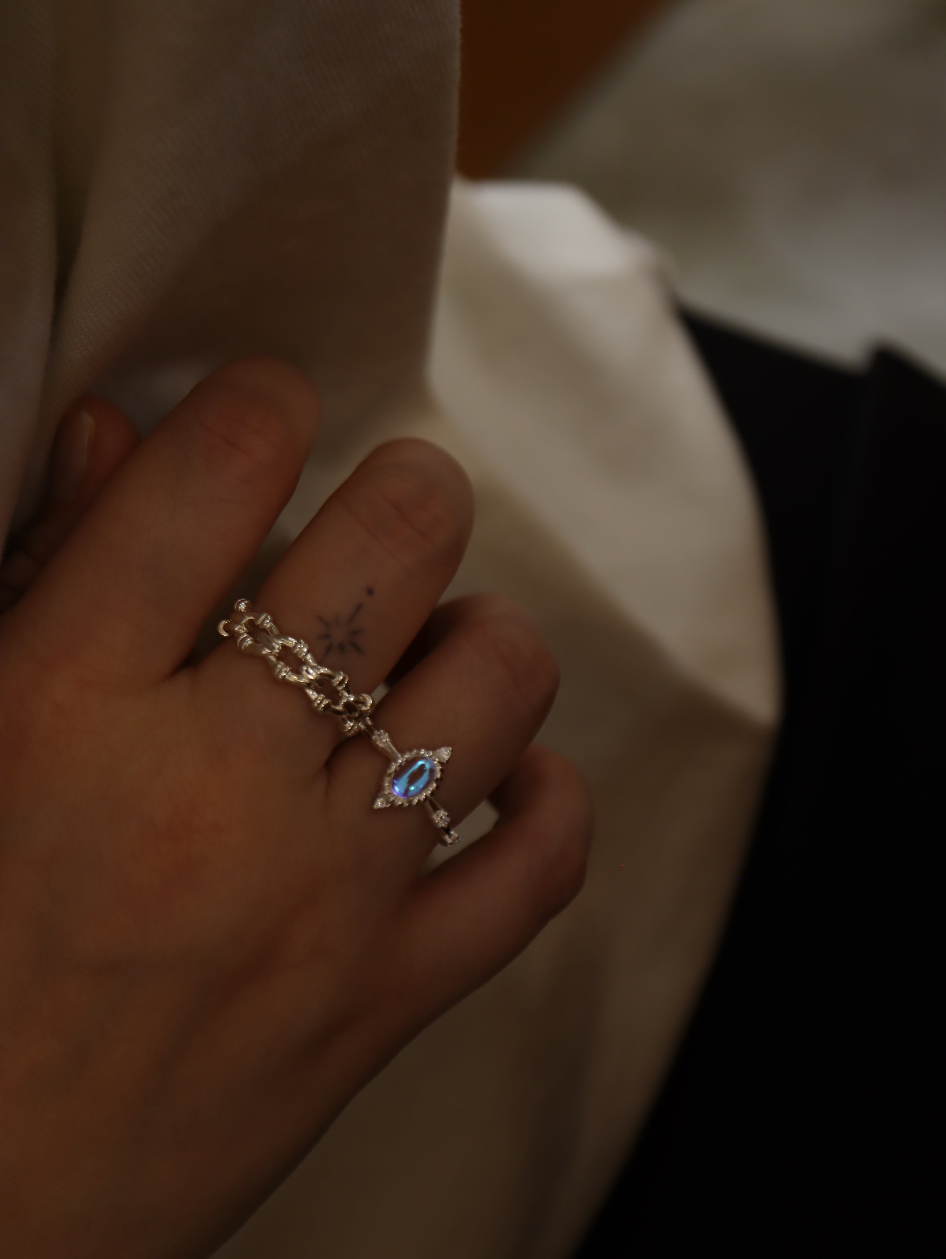Interlock double silver925 ring