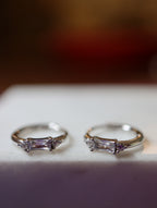 Silver925 cz hinged hoop earrings