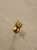 Push-pin Starburst stainless steel flat back earrings