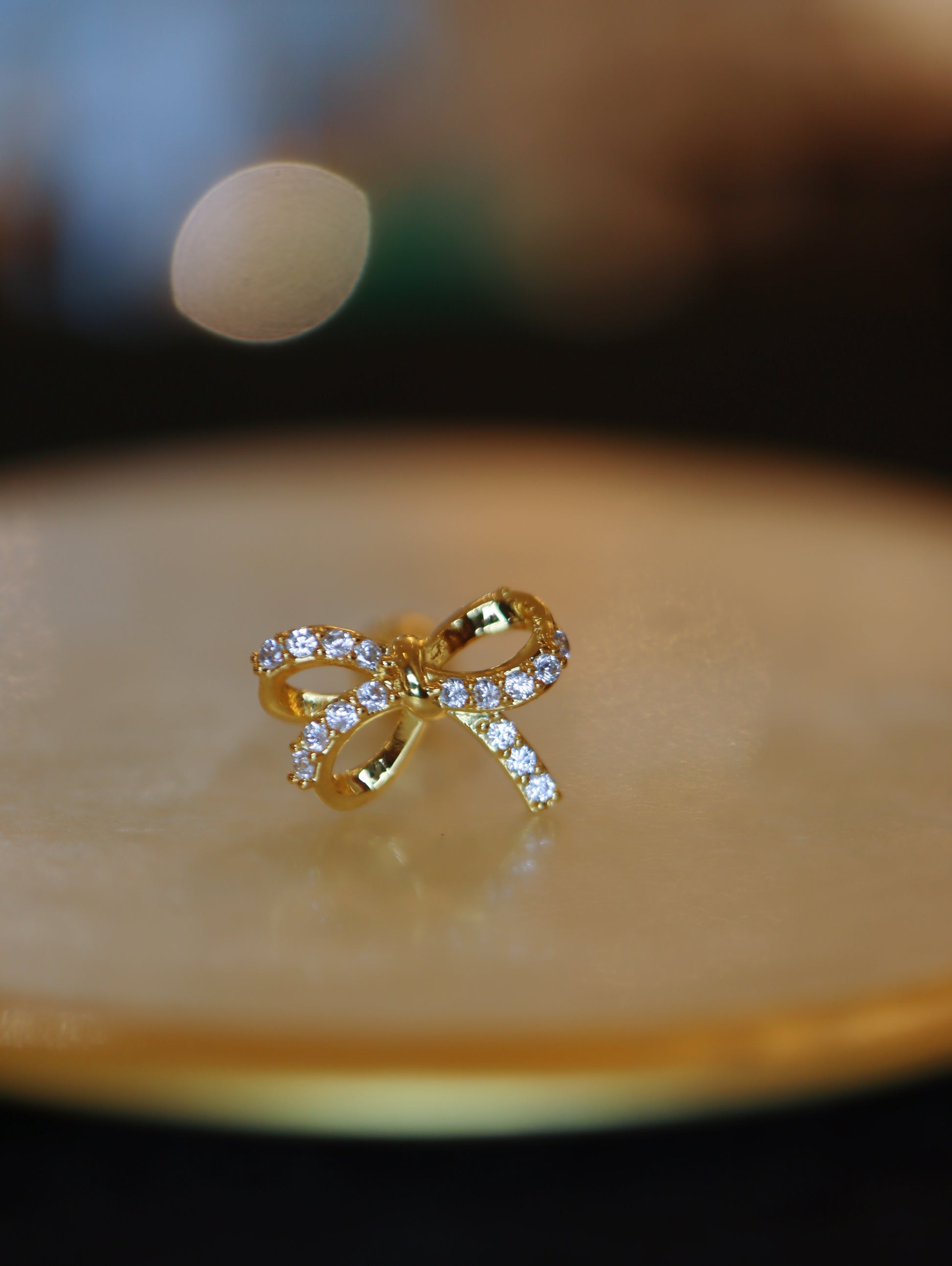 Ribbon surgical steel earring