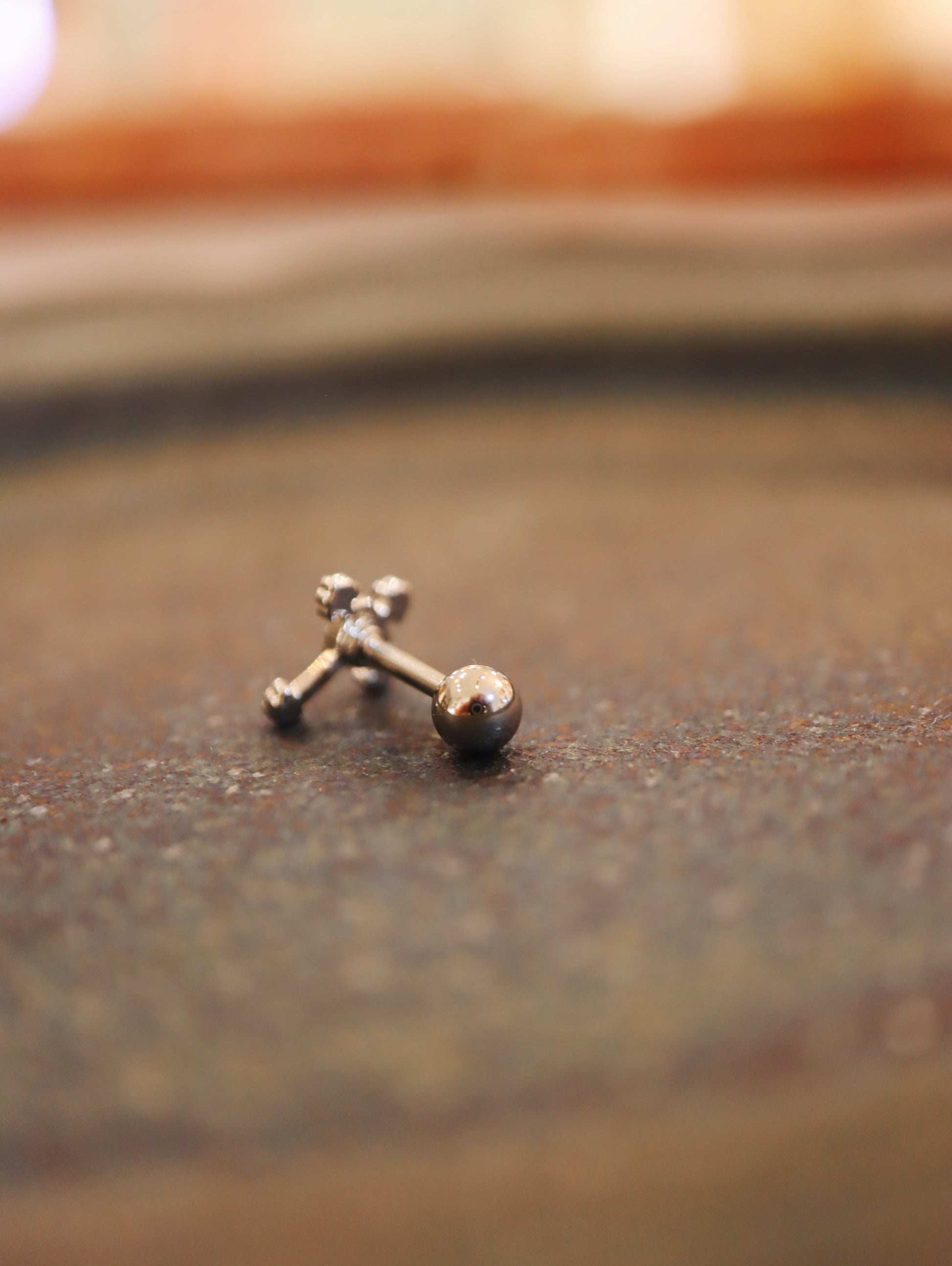 Cross heart surgical steel 316L piercing