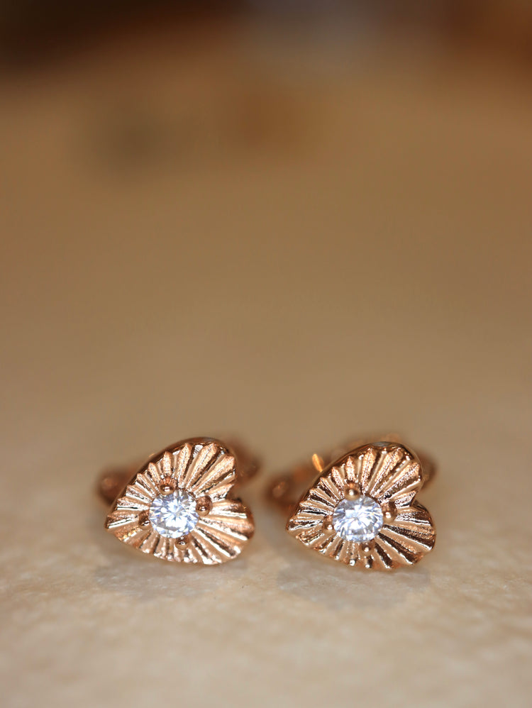 Celestial Ray Heart 925 silver Earrings