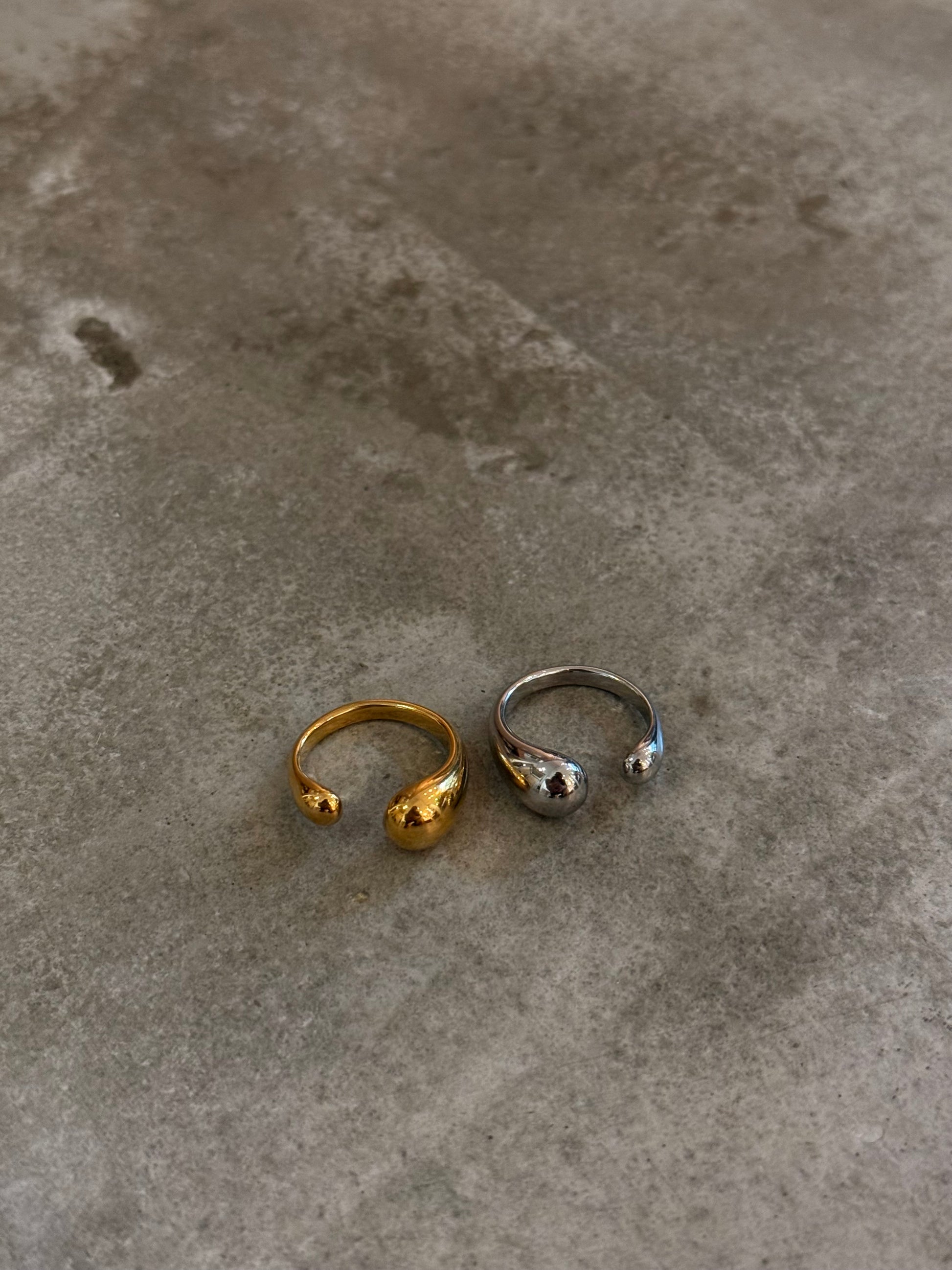 Duo unisex adjustable stainless steel ring