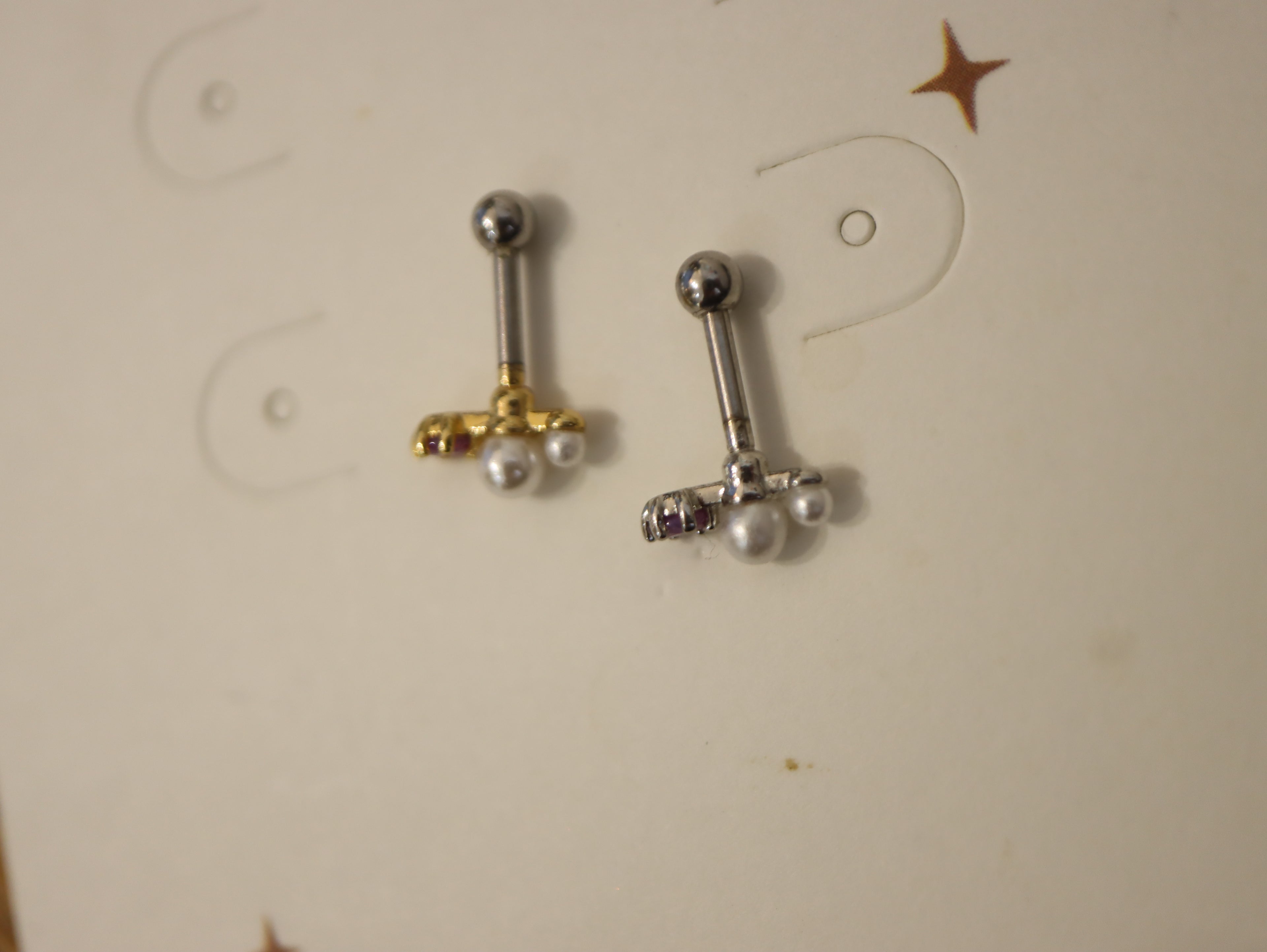 Cluster stud Surgical Steel earring piercing (1pc)