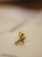 Stella Cross Stud Surgical Steel Piercing (1pc)