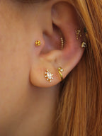 C-Ring Illusion Stud Surgical Steel Piercing (1pc)