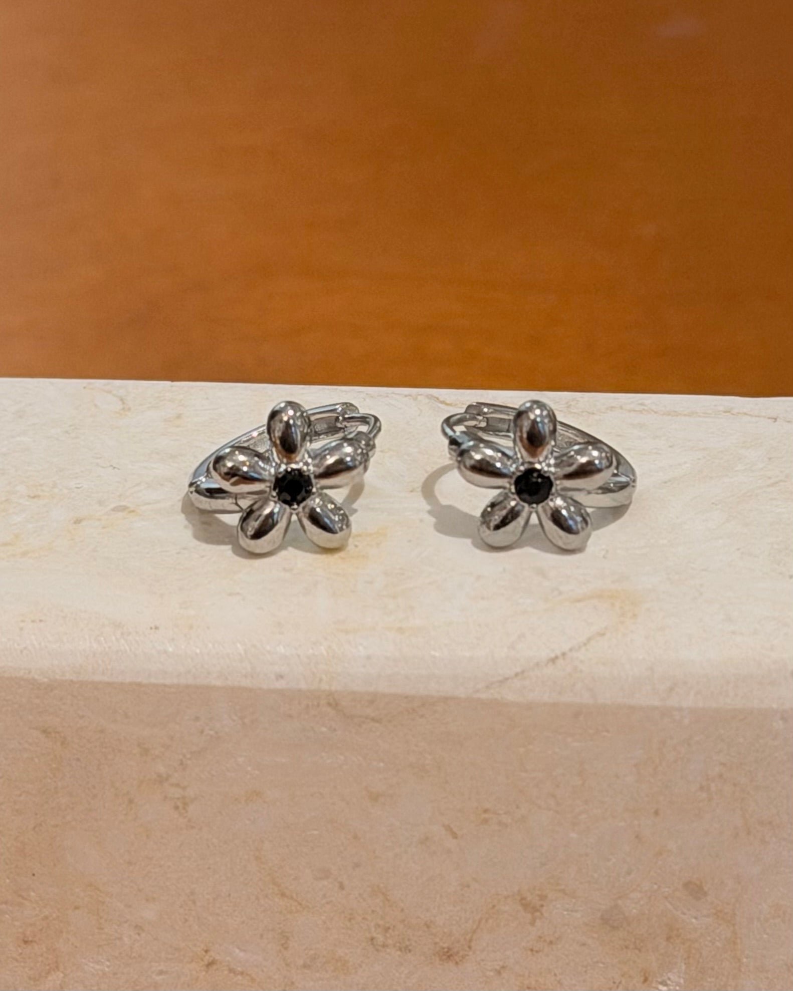 Floral Whisper Stainless Steel Earrings