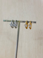 Star hoop stainless steel earrings