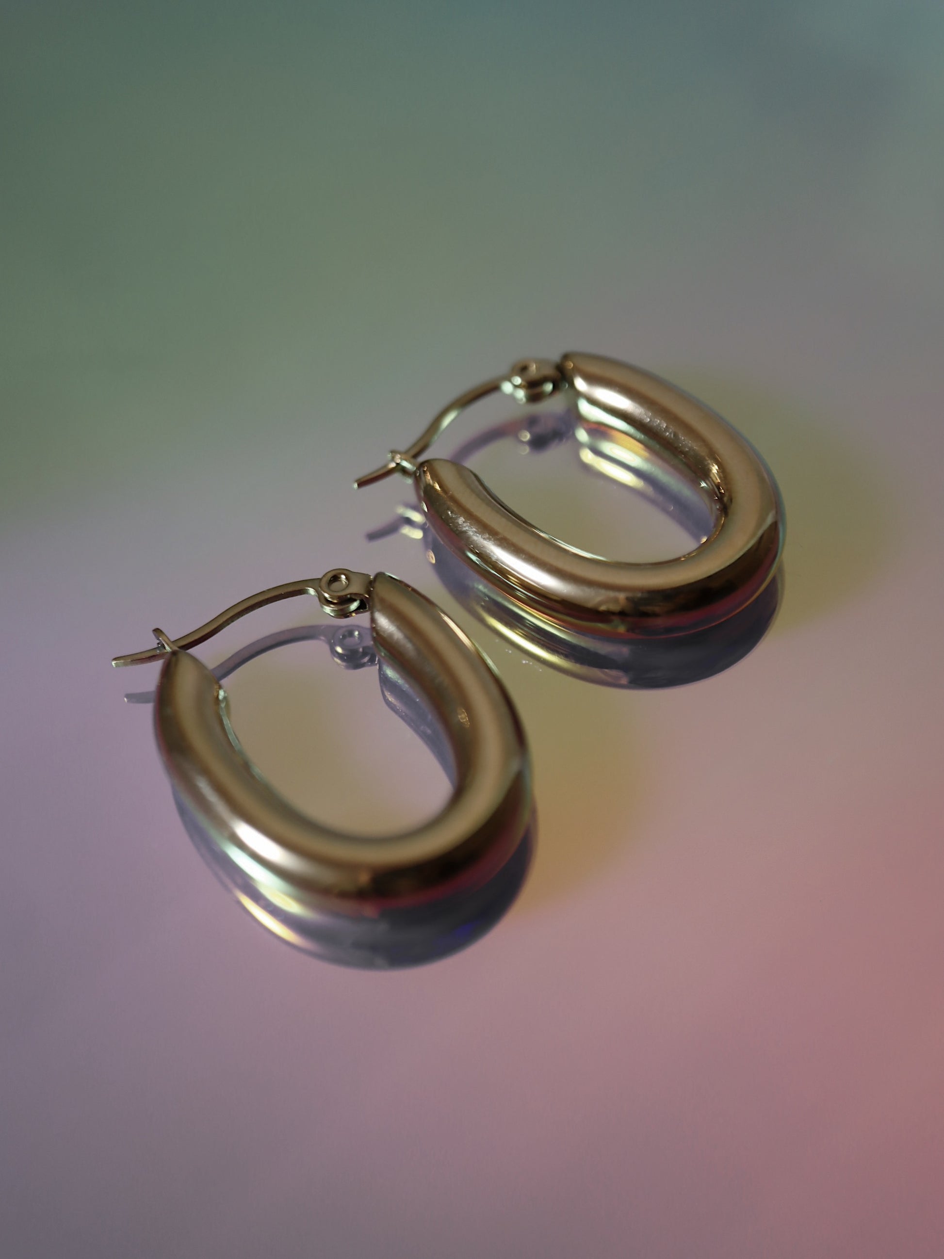 U shaped stainless steel hoop earrings