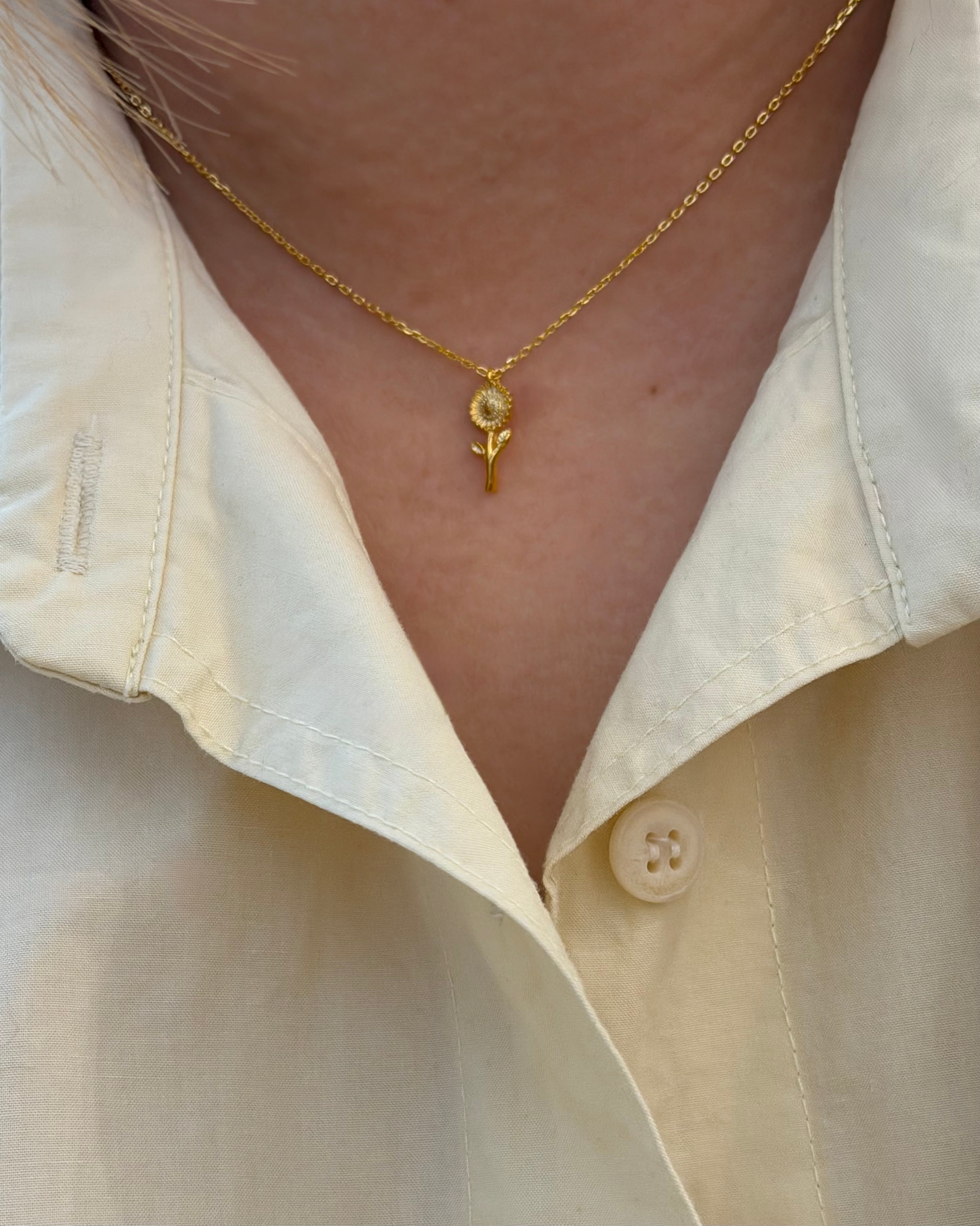 Sunflower necklace