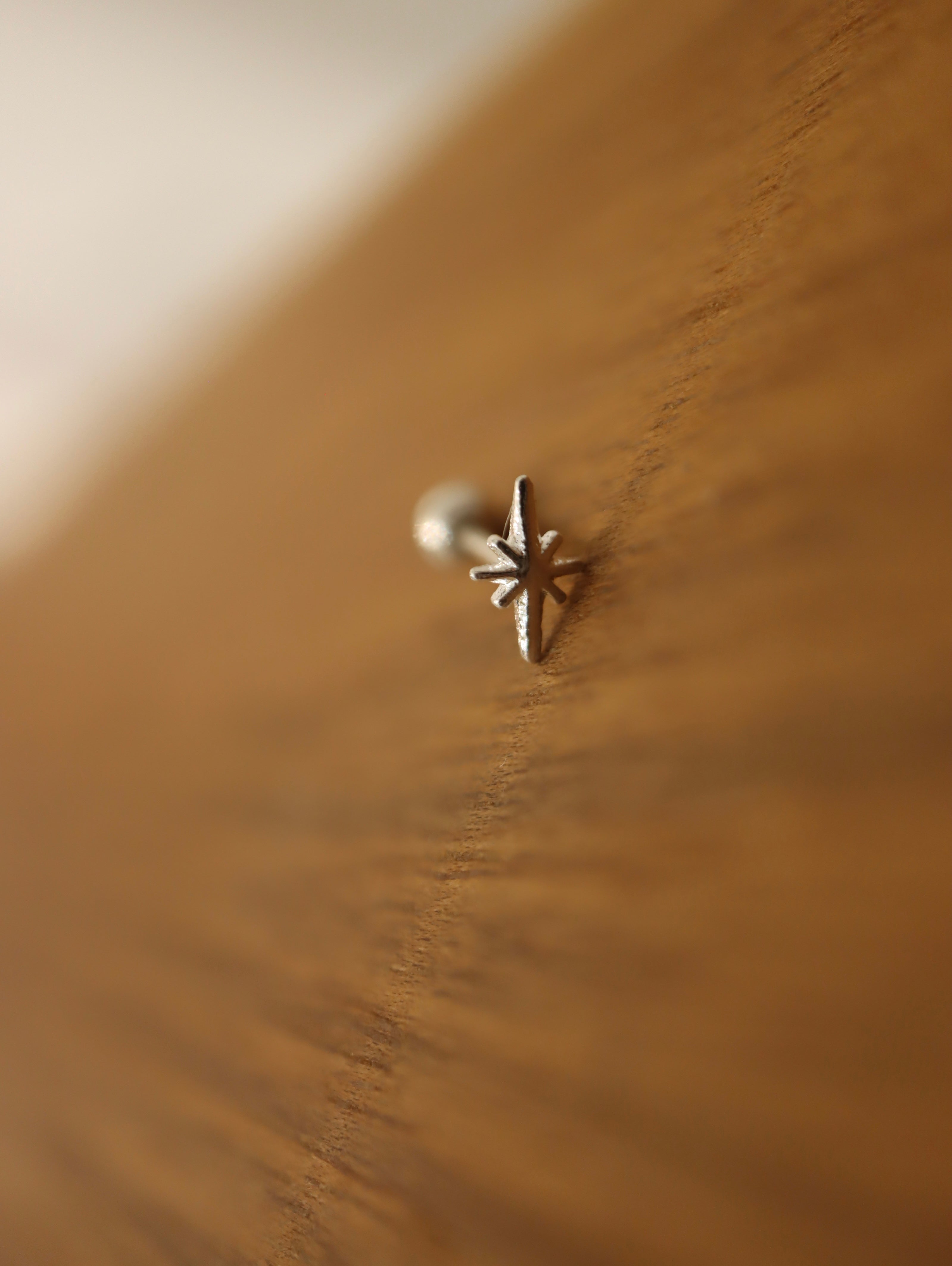 Star Sparkle 925 piercing stud