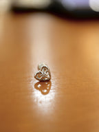 Sparkle in heart surgical steel piercing