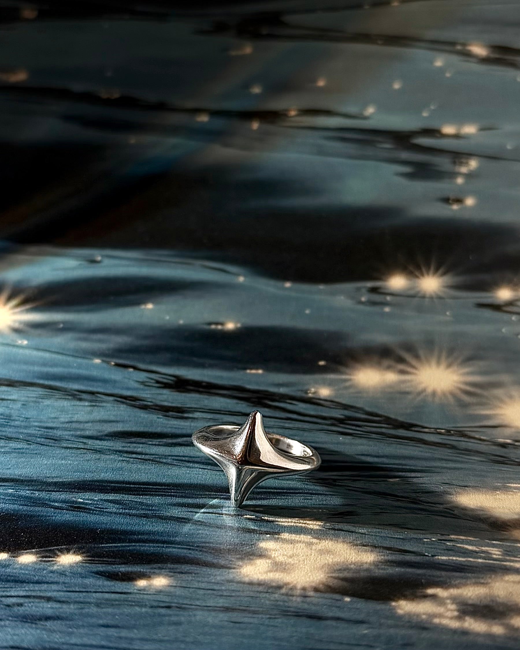 Star Sparkle 925 silver unisex ring