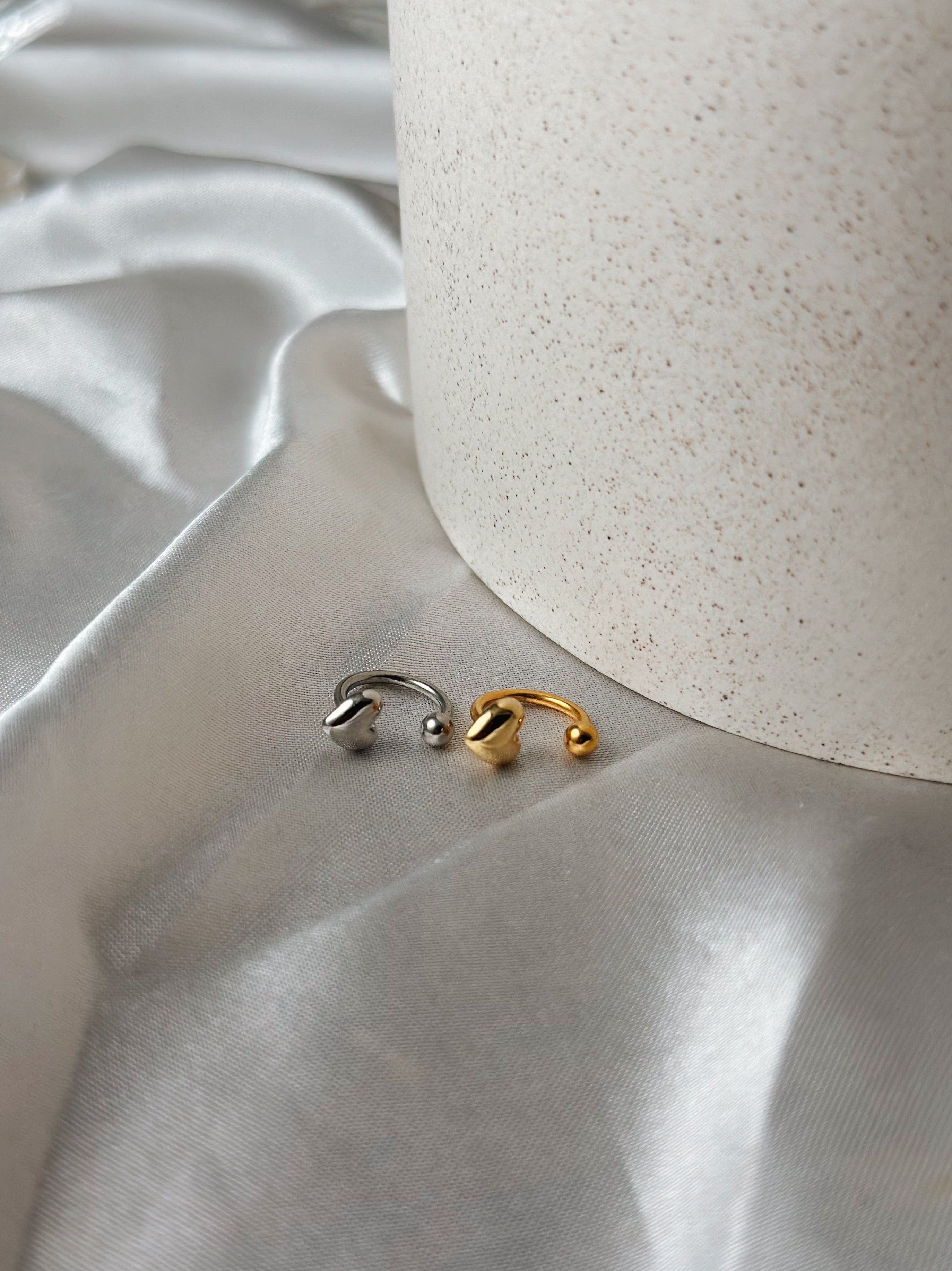 Heart & ball end piercing surgical steel (1pc)
