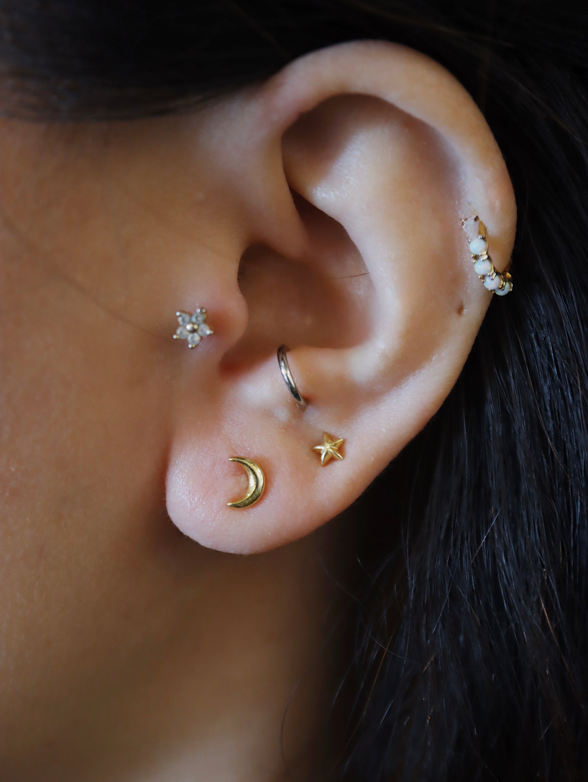 Mini crescent Silver925 earrings