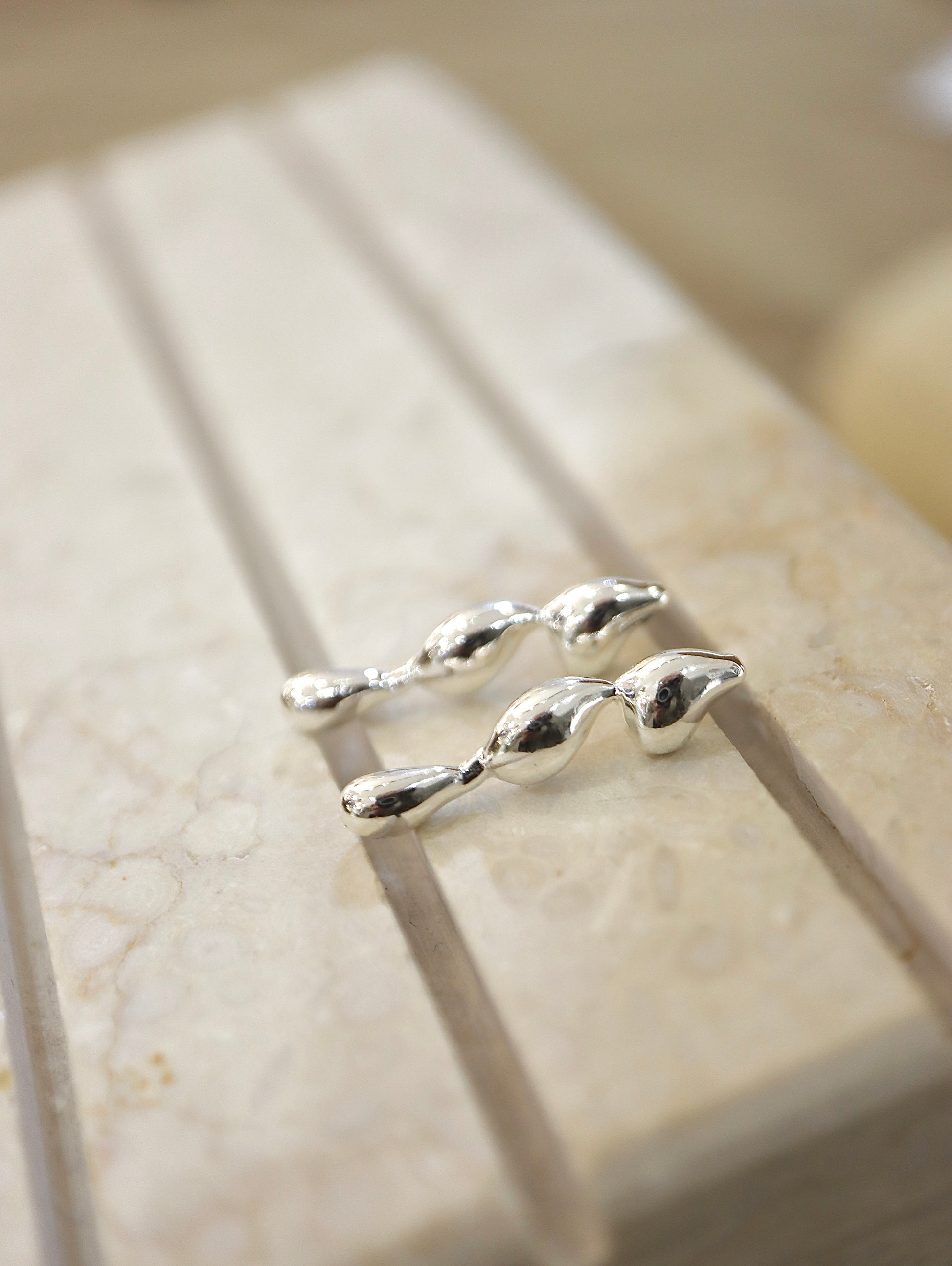 Drop triple waterdrop earrings