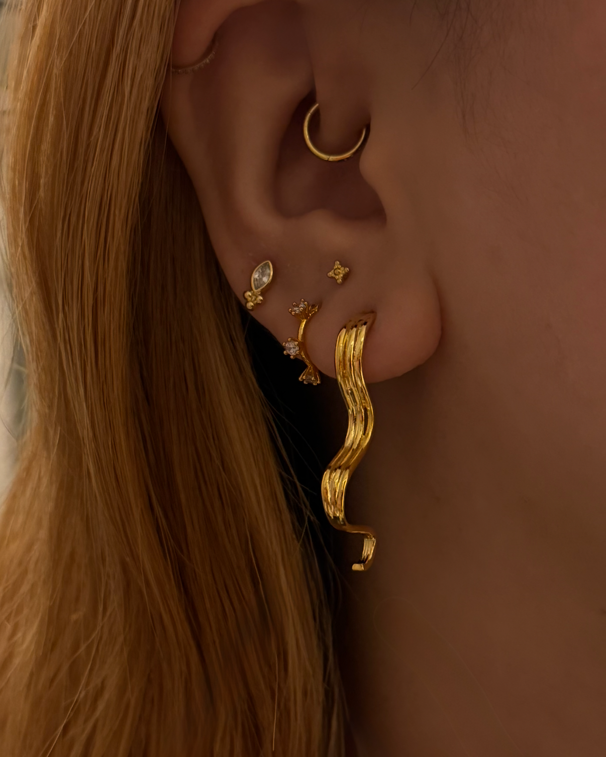Marquise Trinity Stud Earrings