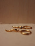 Stainless steel horn hoop earrings