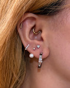 Pearl ear jacket 925 Silver earrings