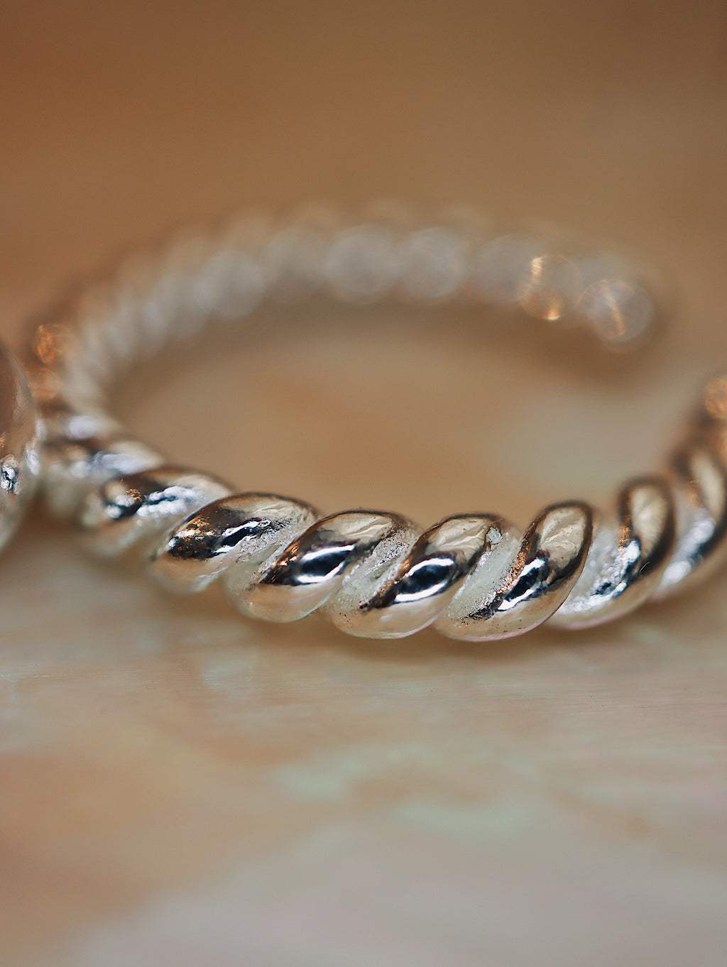 Drop ball 925 silver ring