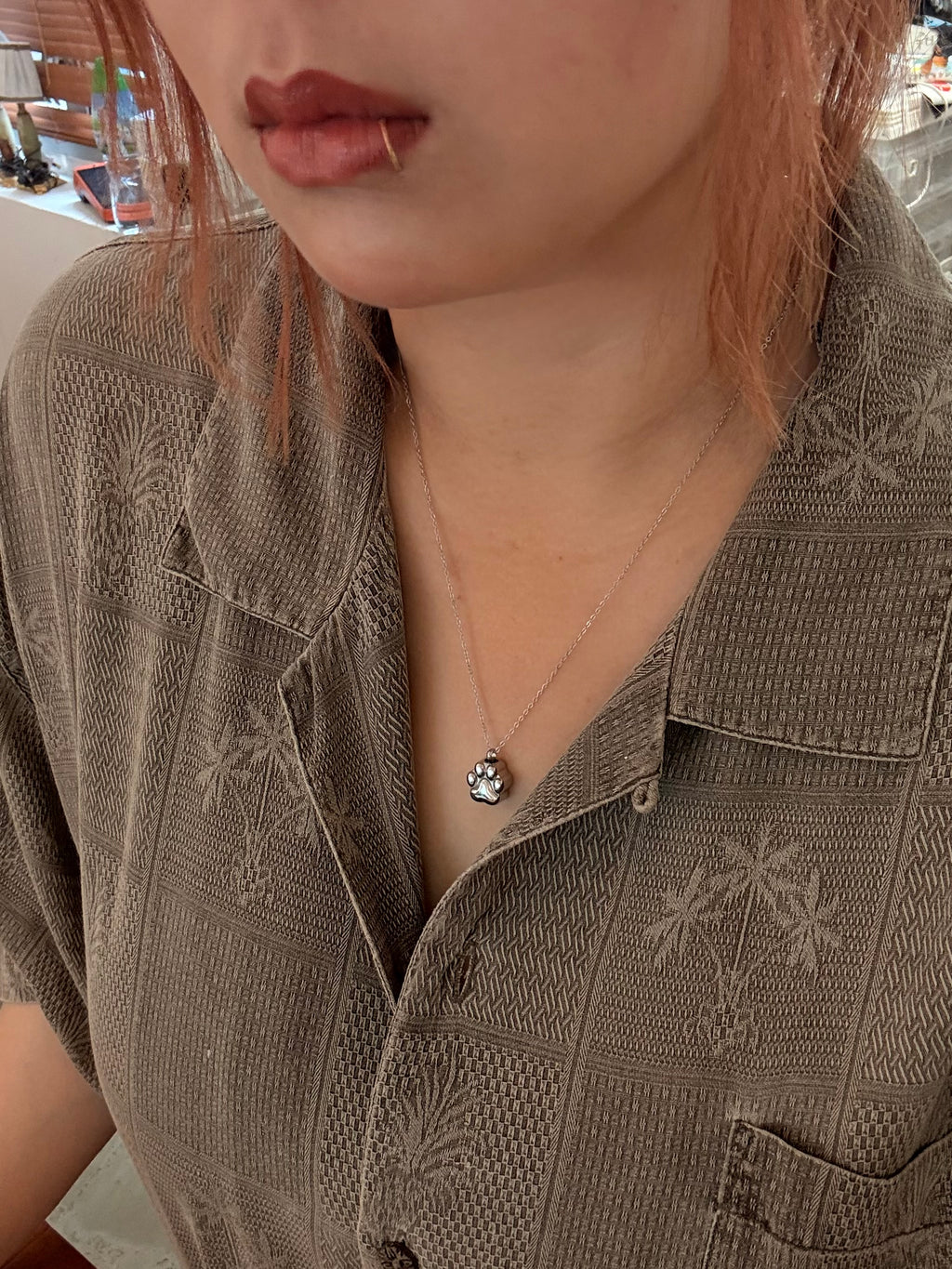 Pet Paw Waterproof Stainless Steel Necklace