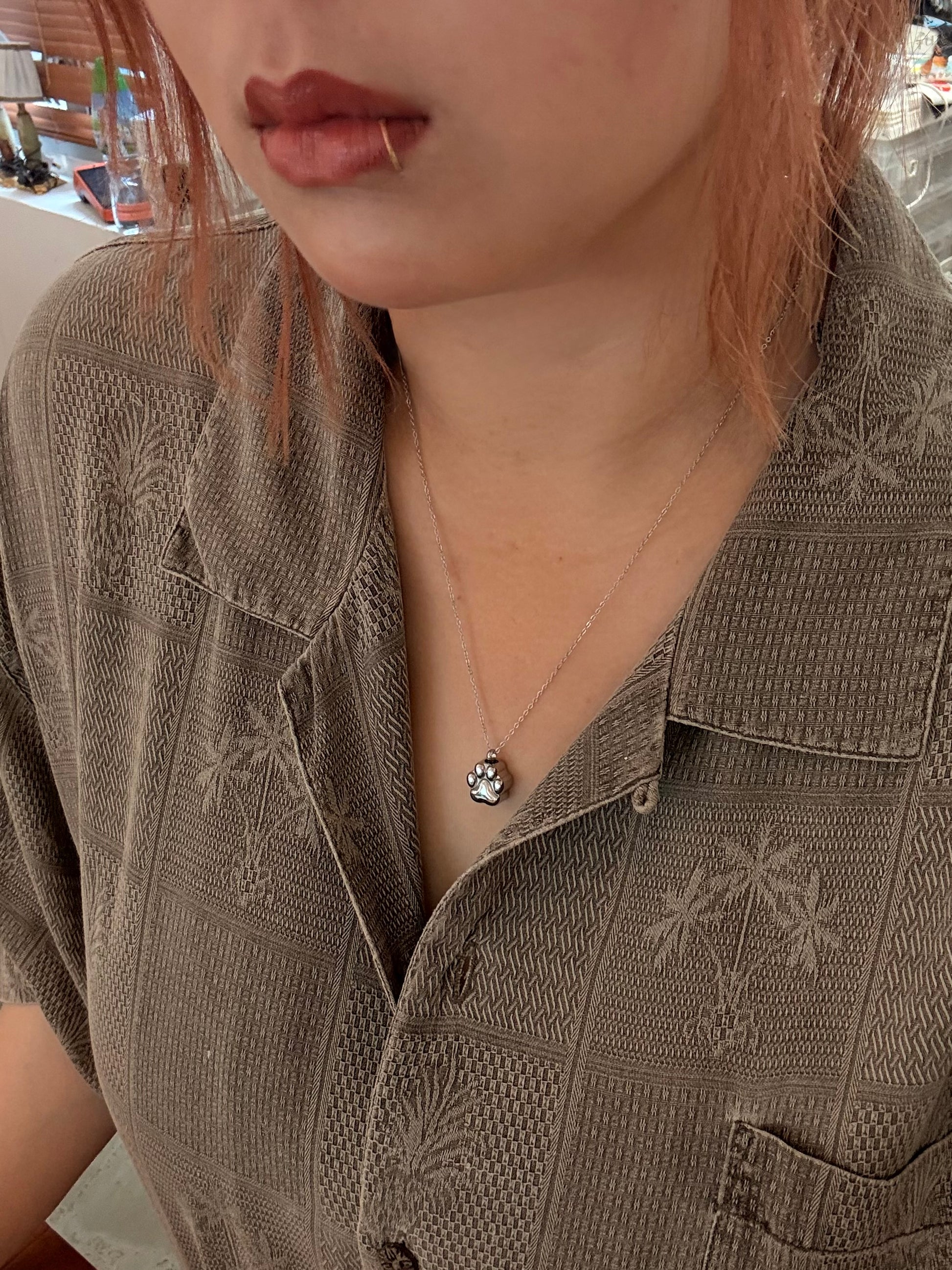 Pet Paw Waterproof Stainless Steel Necklace