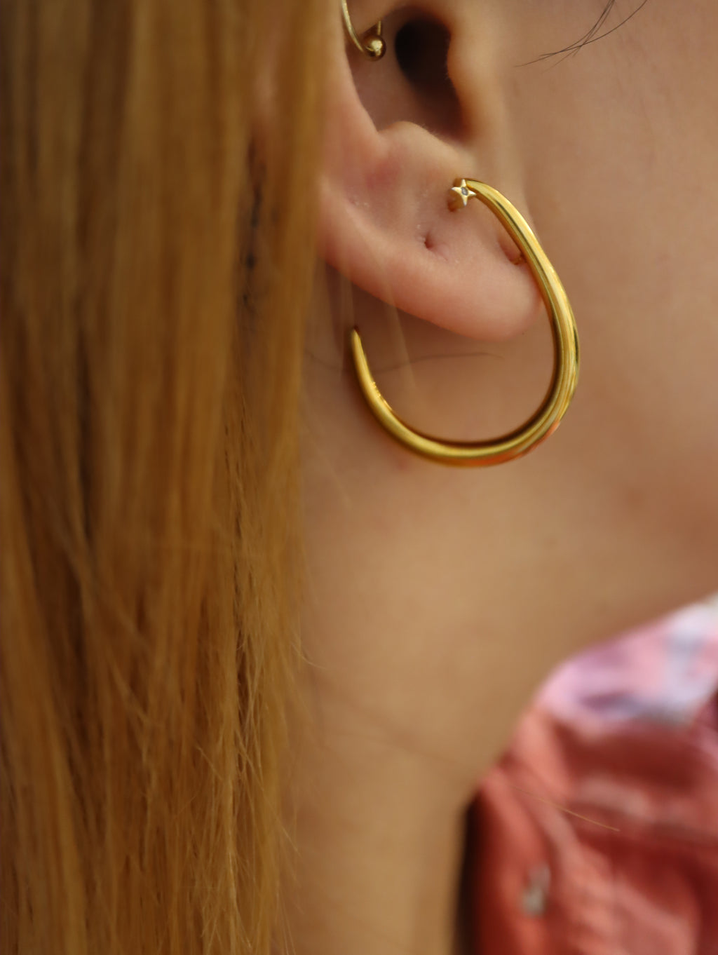 Stainless steel wrap earring