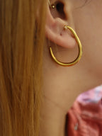 Stainless steel wrap earring