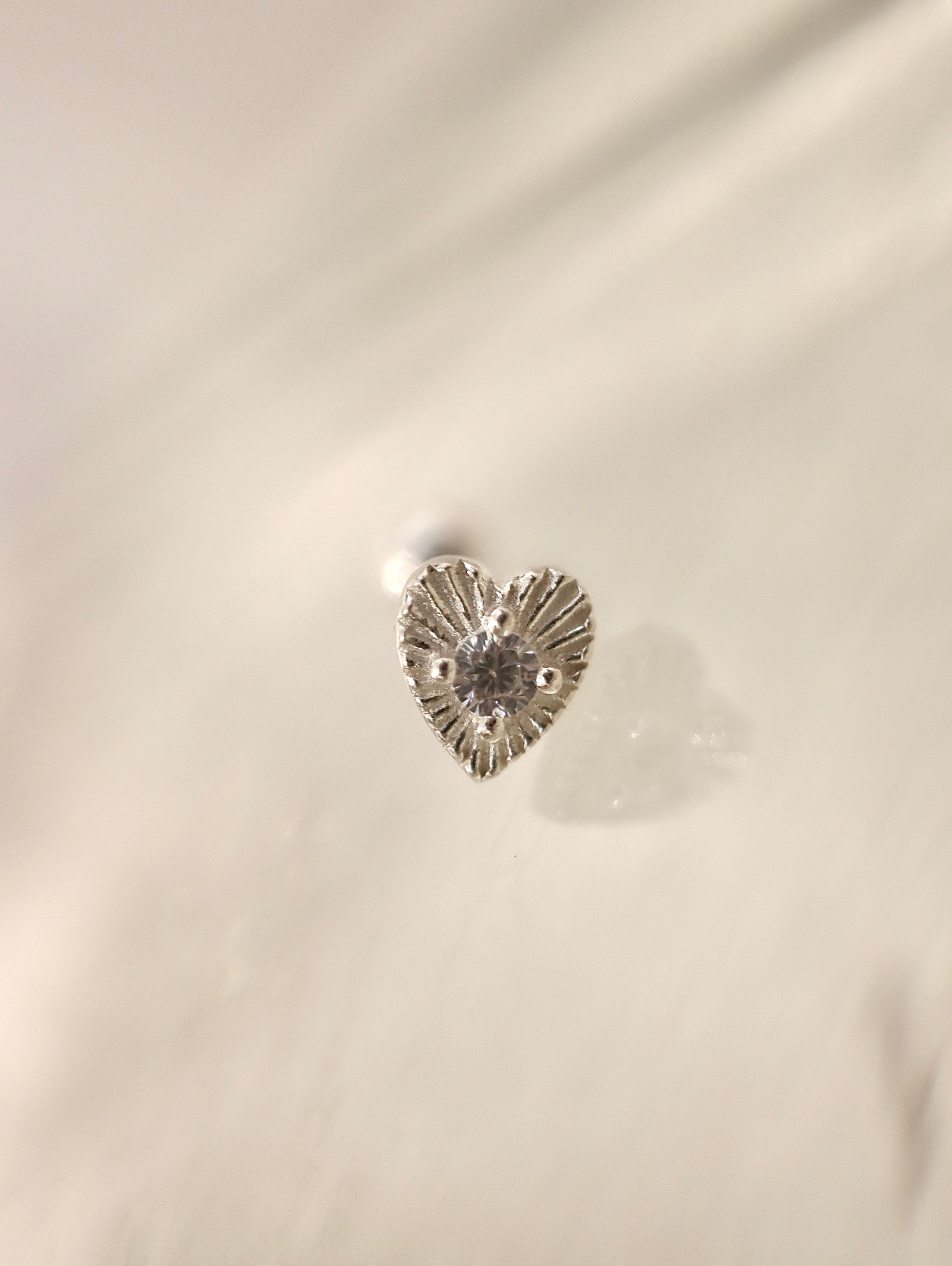 Ray burst stud 925silver earring piercing