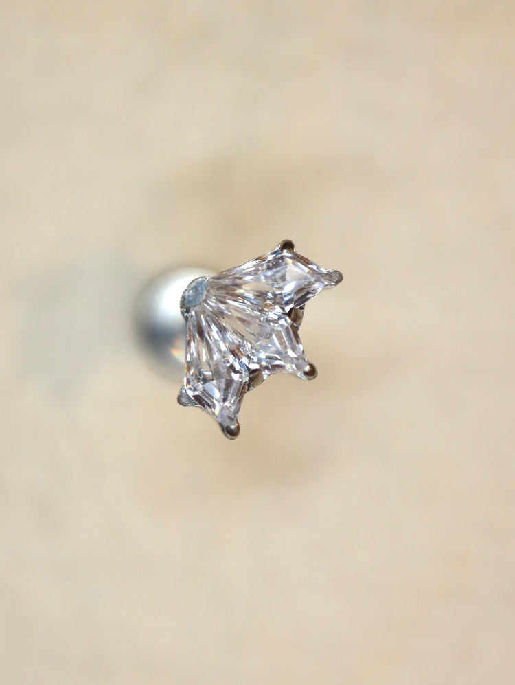 Titanium Stella Fan Flat Back Stud (ASTM F136)