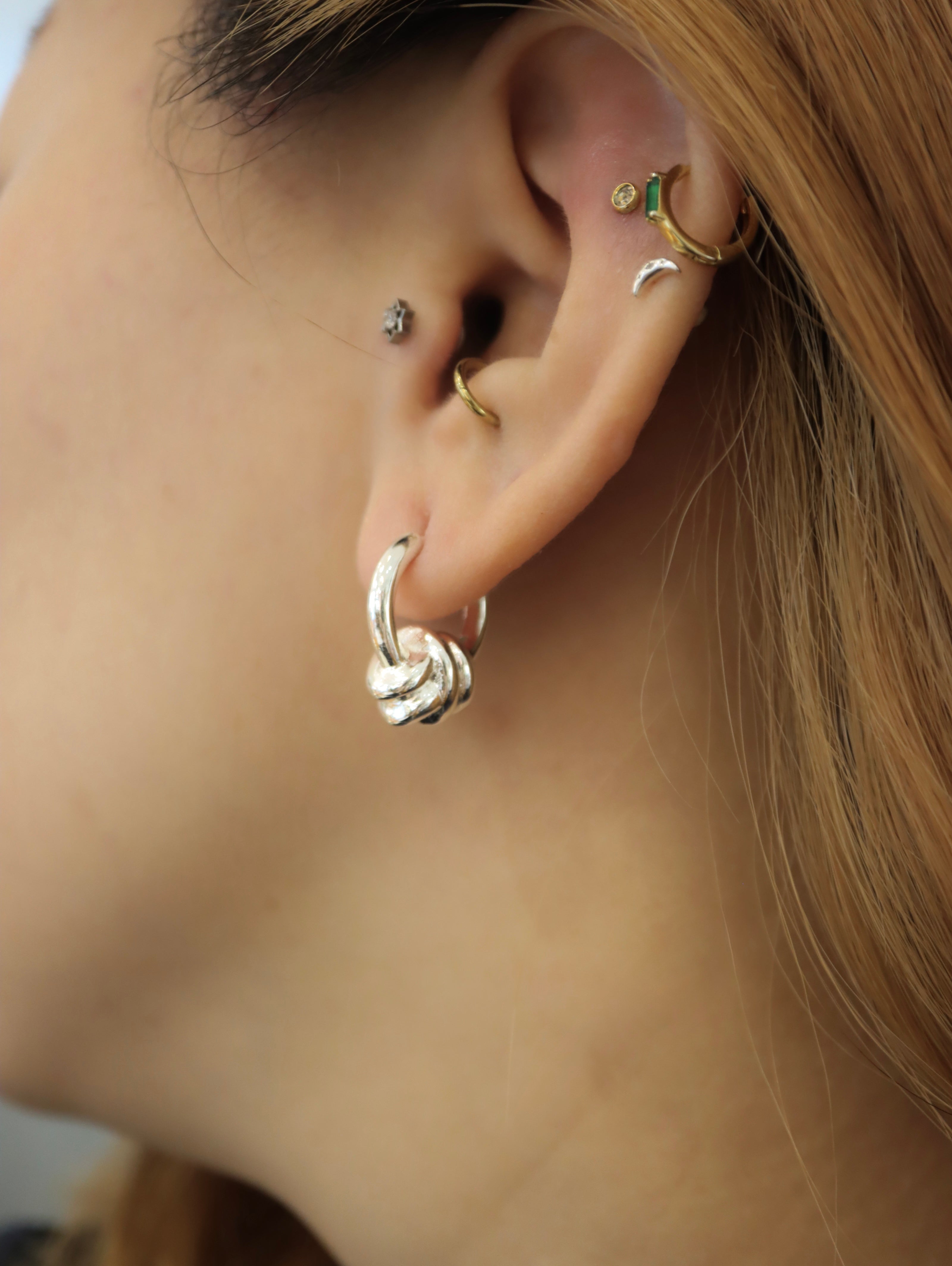 Rope Knot Hoop Earrings