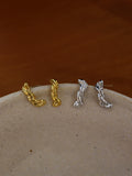 Twisted straight knot earrings