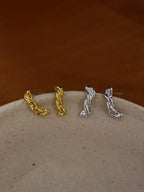 Twisted straight knot earrings