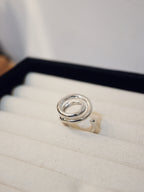 Round twisted 925 silver ring