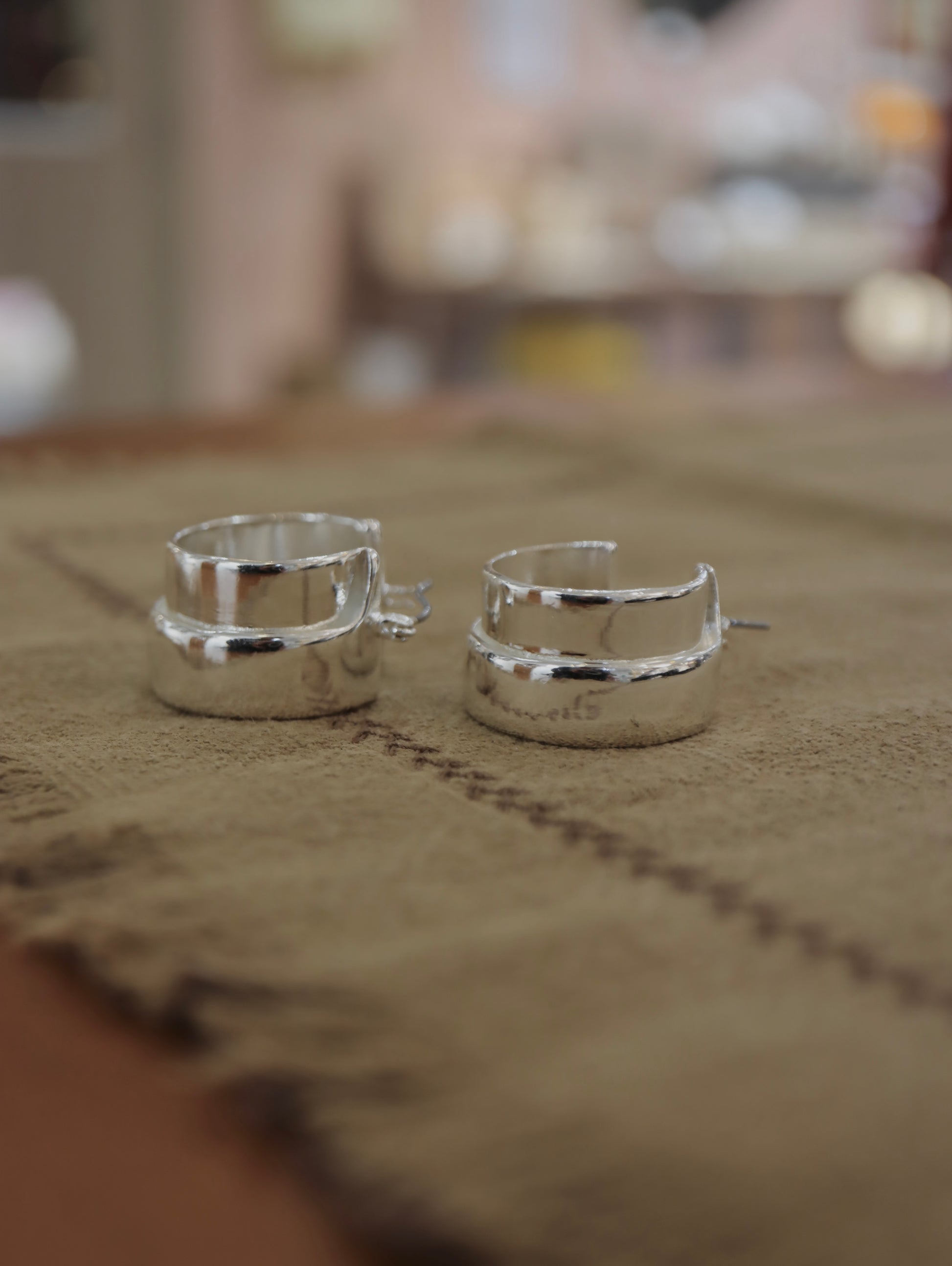 Bold Silver Chunky Earrings